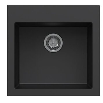 LUXART EVIER SILGRANIT 21PO SIMPLE SUR PLAN NOIR FONCÉ