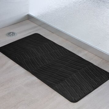 MODA AT HOME Tapis de bain anti-derapant jove 26-1/2 X 14-1/2 noir