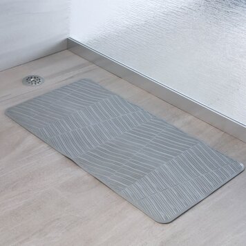 MODA AT HOME Tapis de bain anti-derapant jove gris 26-1/2 X 14-1/2
