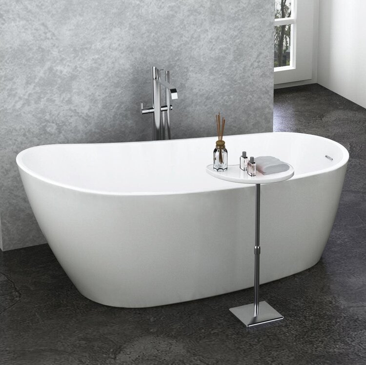 ZITTA ISSA BAIN BLANC 59 1/2'' X 29'' X 27'' AVEC TROP PLEIN