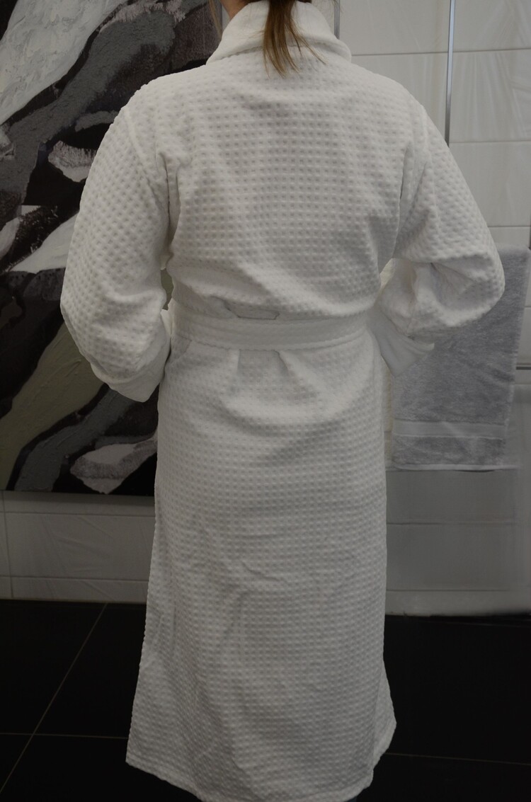 LEOPOLD Peignoir leopold terry velour en coton blanc  taille unique