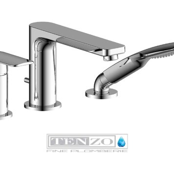TENZO Robinet de bain 3 morceaux delano chrome