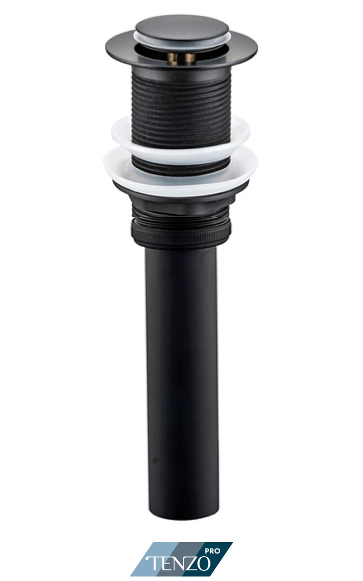 TENZO PRO DRAIN DE LAVABO POP-UP AVEC TROP-PLEIN NOIR MAT