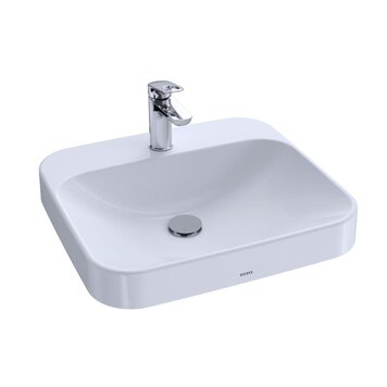 TOTO ARVINA LAVABO SEMI-ENCASTRE MONO 19-1/2 X 18 X 2-3/4 BLANC