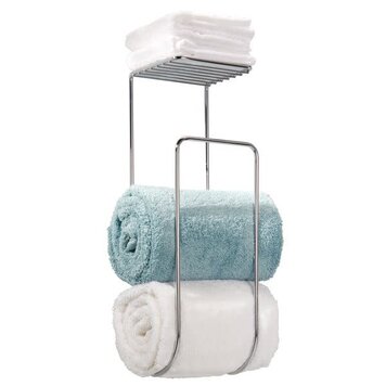 INTERDESIGN d-Porte serviette murale avec tablette crhome