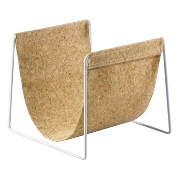 INTERDESIGN d-Porte serviette en liège et plastique blanc