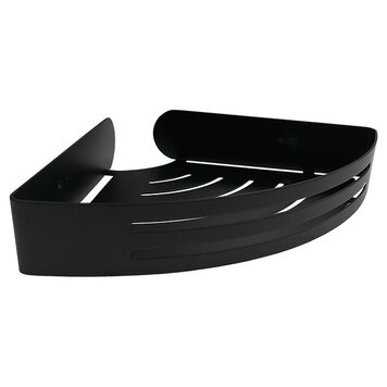 LALOO Discontinué - Panier de douche en coin noir mat