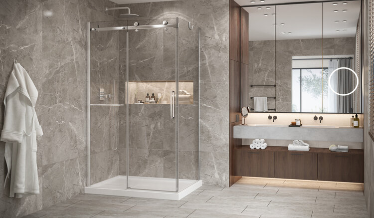 ZITTA Panneau de retour bellini/piazza 2.0 36 pouces chrome avec crochet amovible inclus