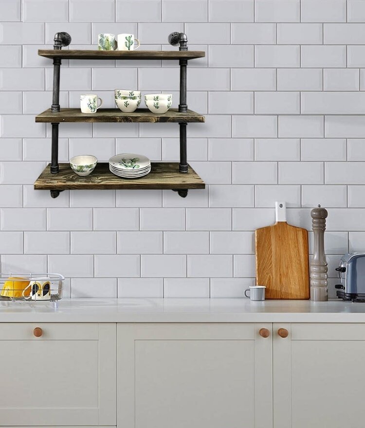 ETAGERE MURALE INDUSTRIELLE 3 TABLETTES