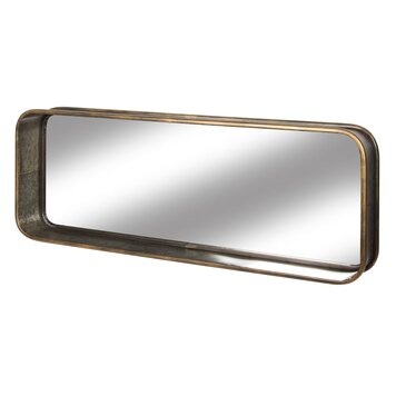 CANFLOYD Miroir rectangle metal galvanise et or 12x32