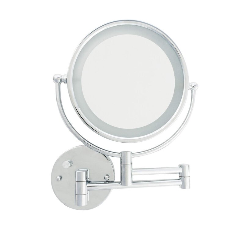 DANIELLE d-MIROIR MURAL 5X AVEC LUMIERE DEL CHROME