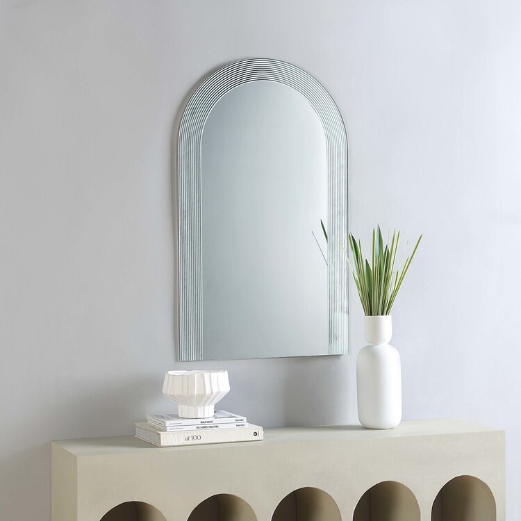 RENWIL MIROIR RETRO EN VERRE À RAINURES 24L X 40H