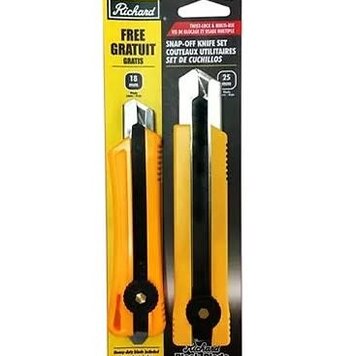 RICHARD OUTILS D-Ensemble 2 couteaux exacto 18mm et 25 mm