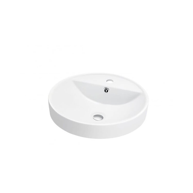 LAVABO MYA 18.5PO AVEC PLAGE EN PORCELAINE