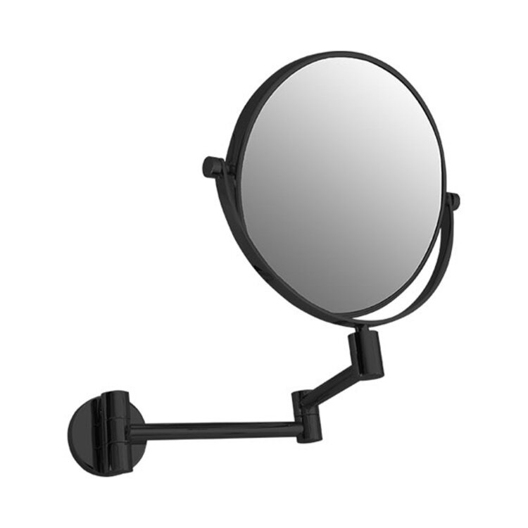 LALOO Discontinué- Miroir utilitaire mural grossissant 7x noir