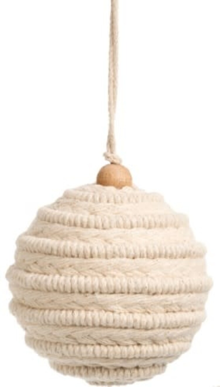 ADV PETIT ORNEMENT BALLE DE COTON NATUREL 3X3