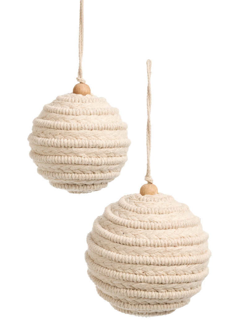 ADV Copy of PETIT ORNEMENT BALLE DE COTON NATUREL 3X3