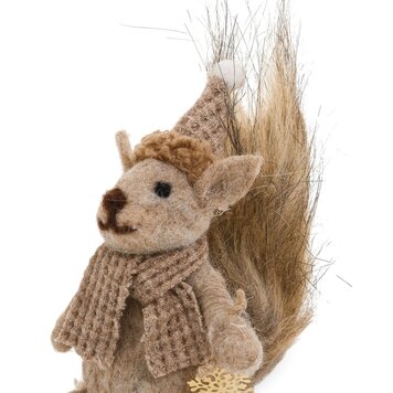 ADV Ornement Ã©cureuil avec flocon 5 x 6po