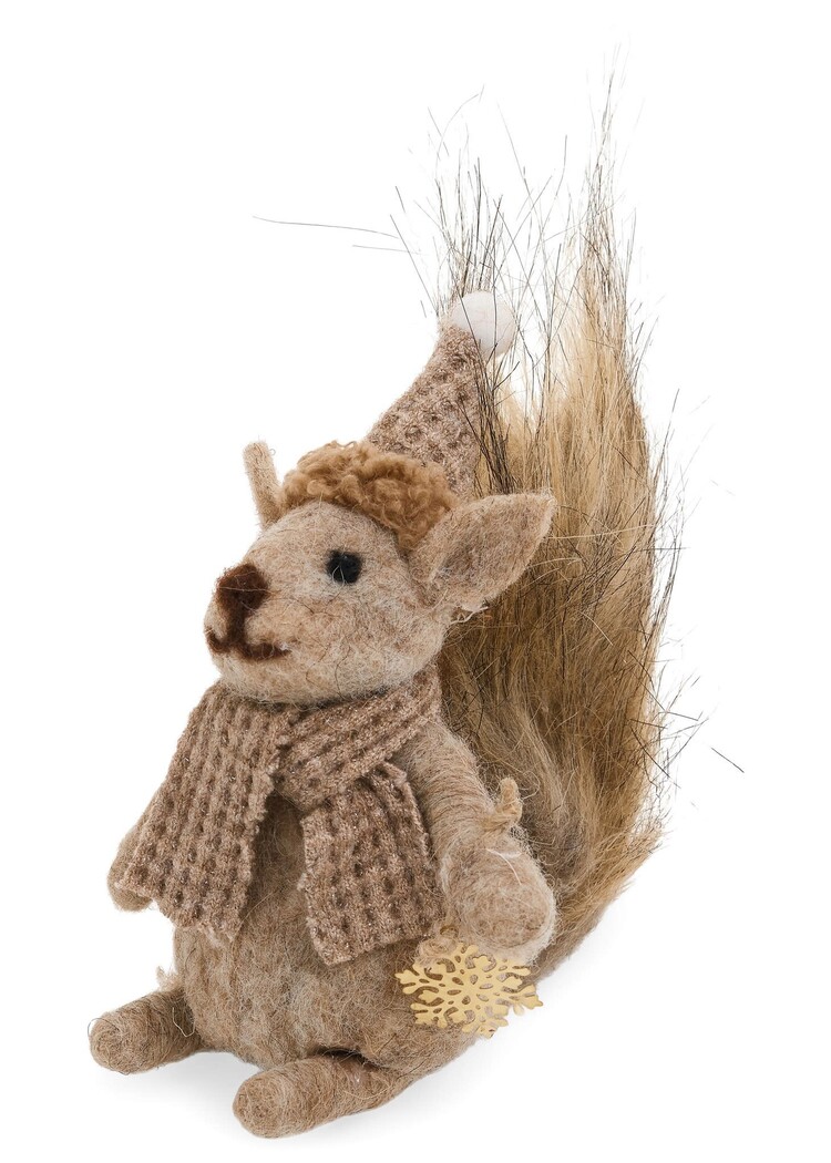 ADV ORNEMENT EÌCUREUIL AVEC FLOCON 5X6H