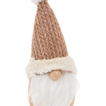 ADV TÃªte de pere noÃ«l 6po brun/bois naturel