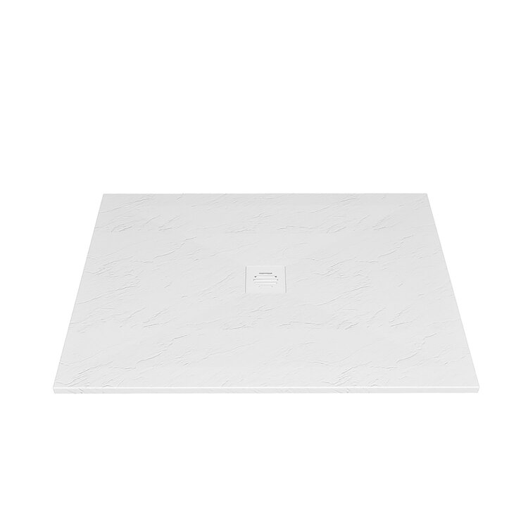 ZITTA Base slate 48 x 36 drain central blanc mat