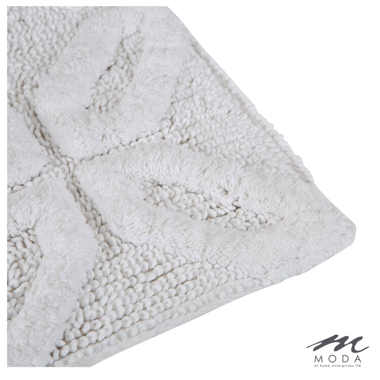 MODA AT HOME Tapis de bain cordoba 20x30 a broderie blanche