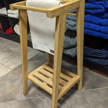 LIGANO SUPPORT A SERVIETTE TANETI EN TECK 15-1/2 X 15-1/2 X 31-1/2H