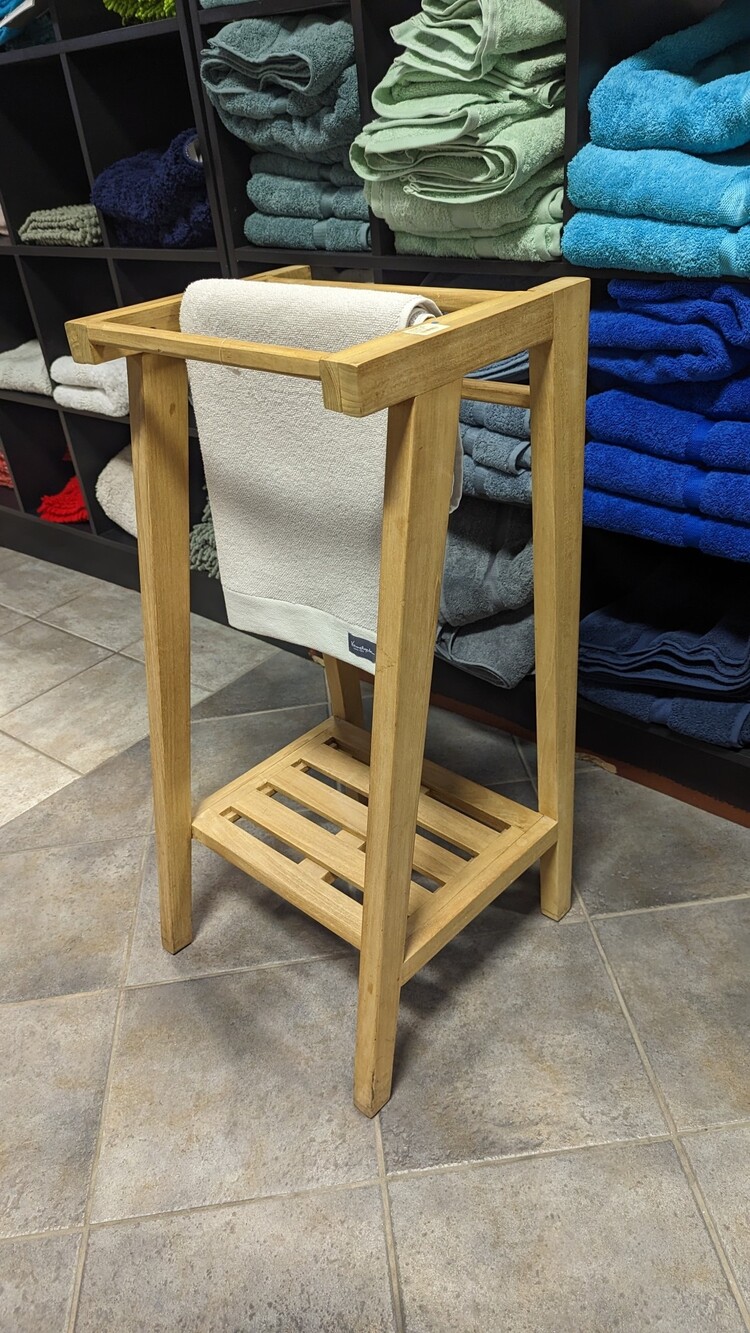 LIGANO Support a serviette taneti en teck 15  1/2