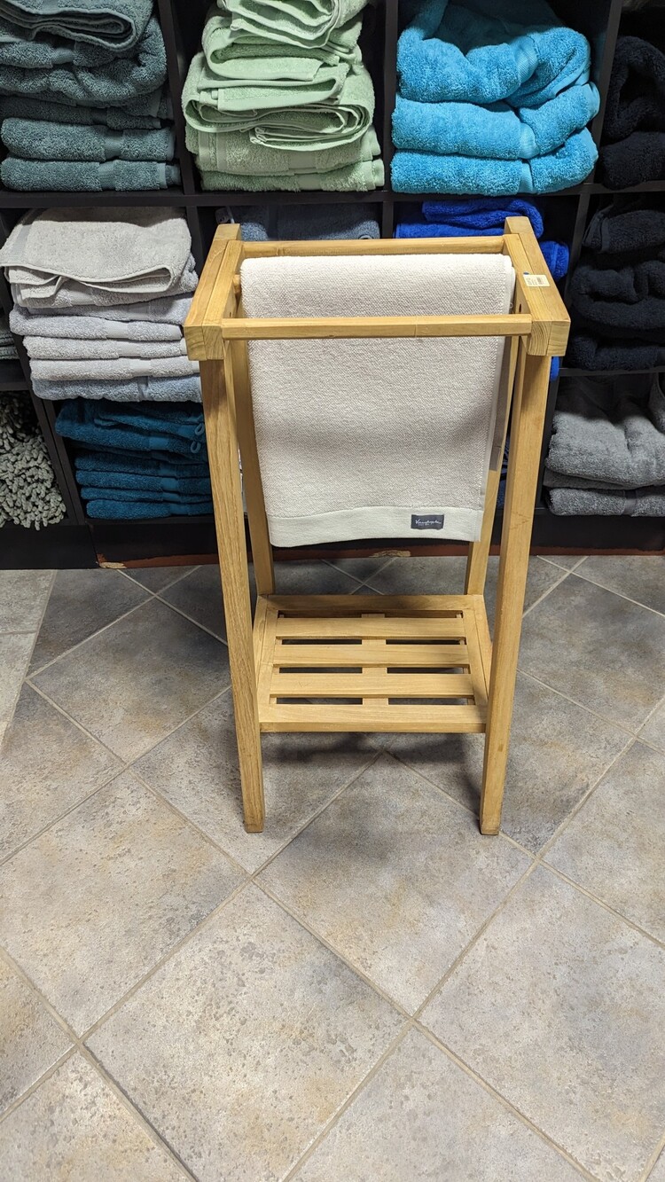 LIGANO SUPPORT A SERVIETTE TANETI EN TECK 15-1/2 X 15-1/2 X 31-1/2H