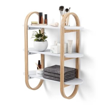 UMBRA Etagere murale bellwood 3 tablettes blanc/nature