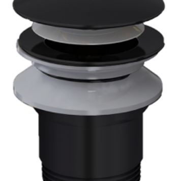 ZITTA Drain de bain noir mat