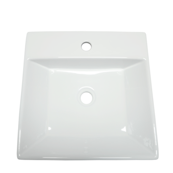 LIGANO Vasque avec plage moderno 18 x 18 x 5 mono blanc