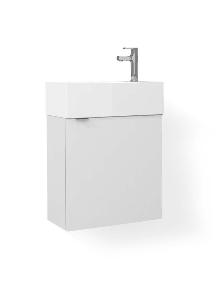 LIGANO Vanite lolite suspendu 19 x 10 x 25 blanche