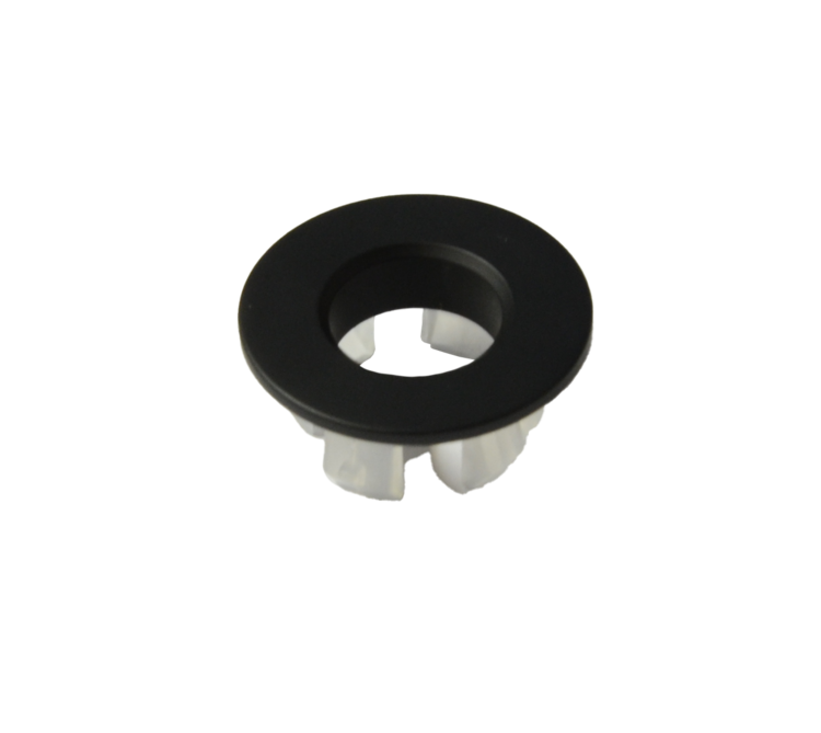 LIGANO CACHE TROP-PLEIN EN METAL NOIR MAT ET PLASTIQUE POUR LAVABO LIGANO