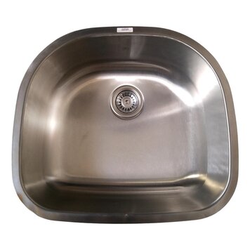 ORTECH Discontinué - Évier sous-plan simple 23-1/2 x 21 x 9 po inox