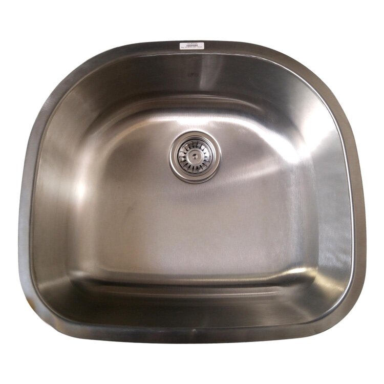 ORTECH ÉVIER INOX SIMPLE, SOUS-PLAN, 23-1/2'' x 21'' X 9''