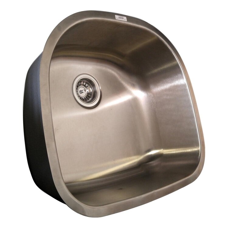 ORTECH Discontinué - Évier sous-plan simple 23-1/2 x 21 x 9 po inox