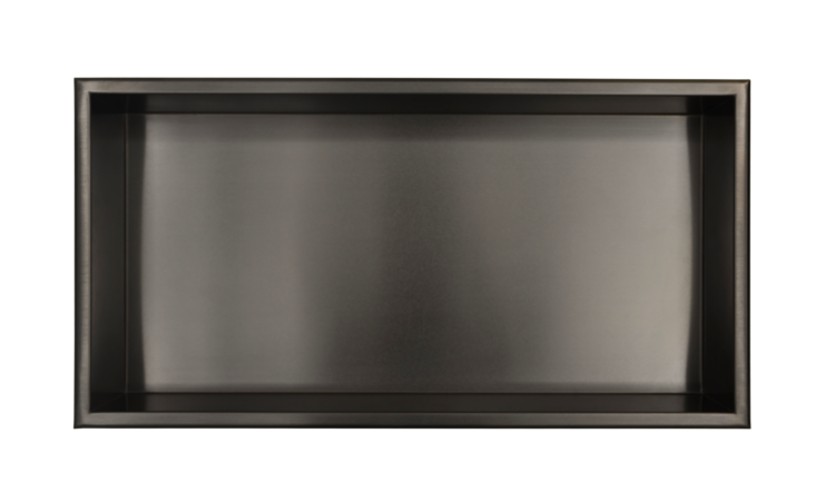 LIGANO Niche horizontal 25x13x4 stainless fumé