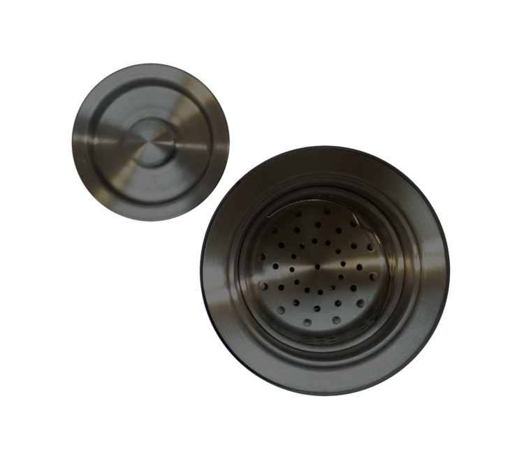 LIGANO CREPINE DE LUXE AVEC PANIER EN STAINLESS NOIR