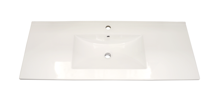 LIGANO Dessus de comptoir en porcelaine 32 pouces avec lavabo avec lavabo integré