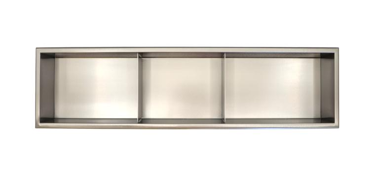LIGANO Copy of NICHE TRIPLE VERTICALE 37X9X4 STAINLESS