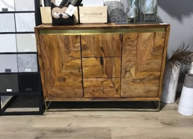 Démo - Meuble mila 47 x 18 x 35po bois exotique et or