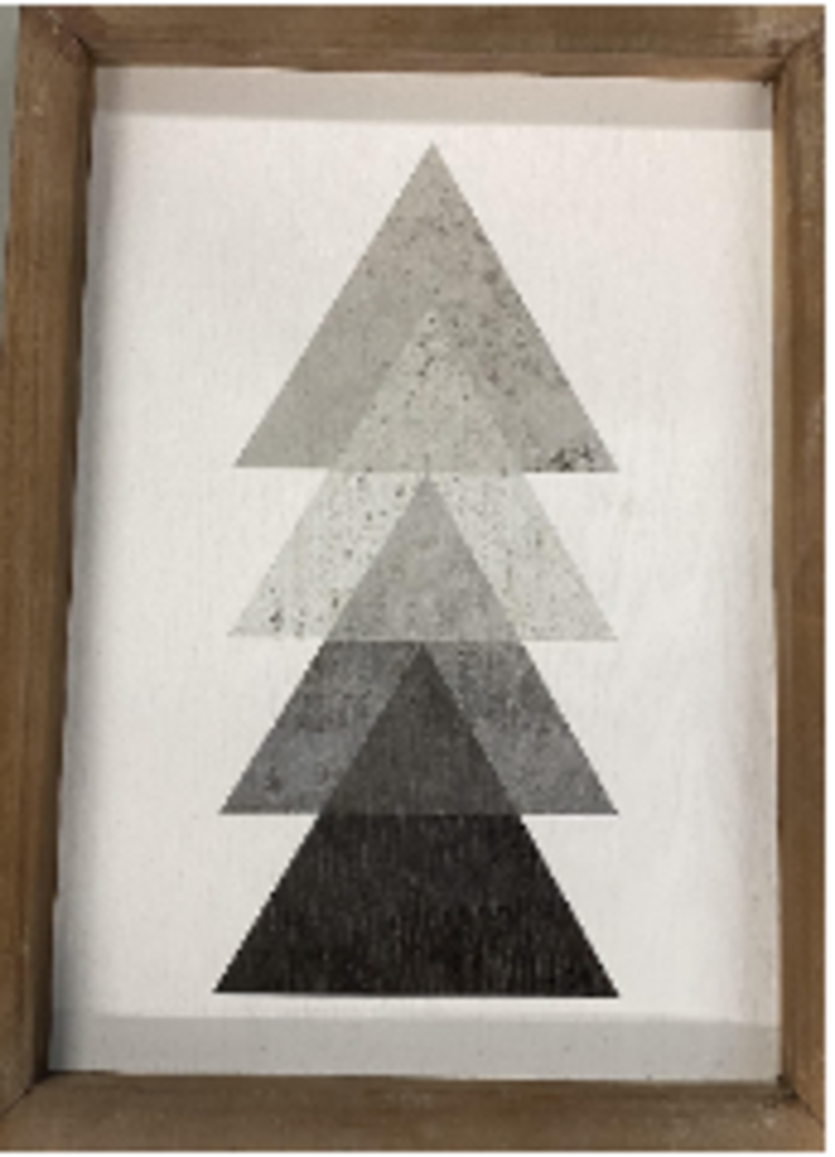 CJ MARKETING CADRE AVEC ART EN TRIANGLE