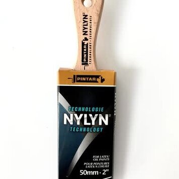 PINTAR Pinceau nylyn ovale angulaire 2po à petit manche