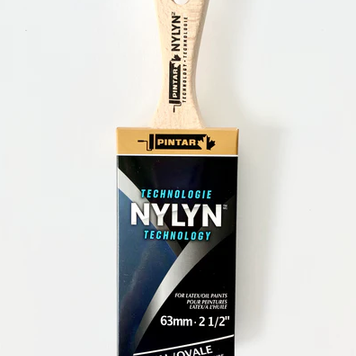 PINTAR Pinceau nylyn ovale angulaire 2-1/2po à petit manche