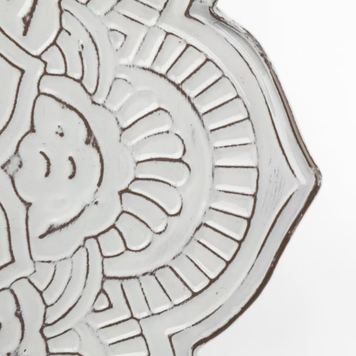 MERCANA Grande fleur murale miranda en metal blanche