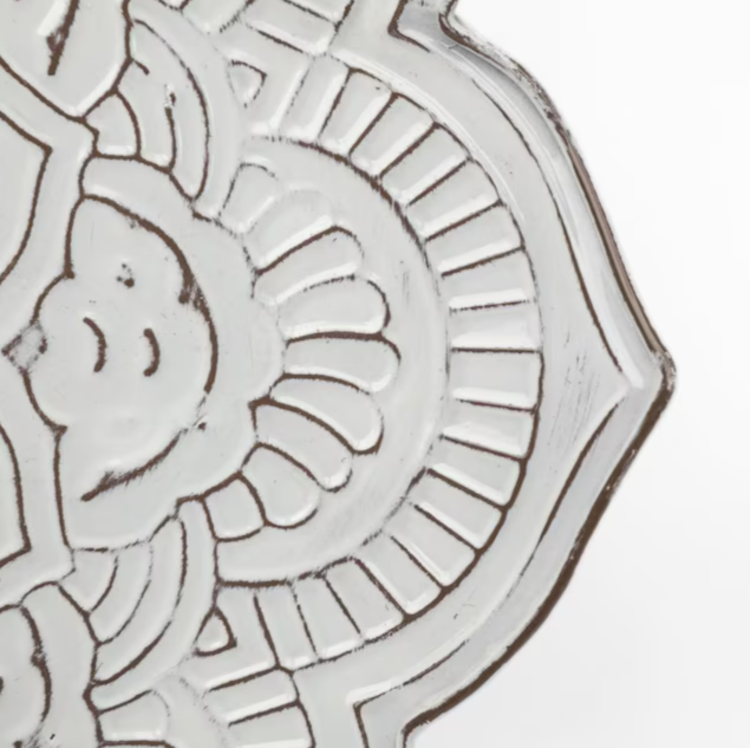 MERCANA GRANDE FLEUR MURALE MIRANDA EN METAL BLANCHE (UNITÉ)