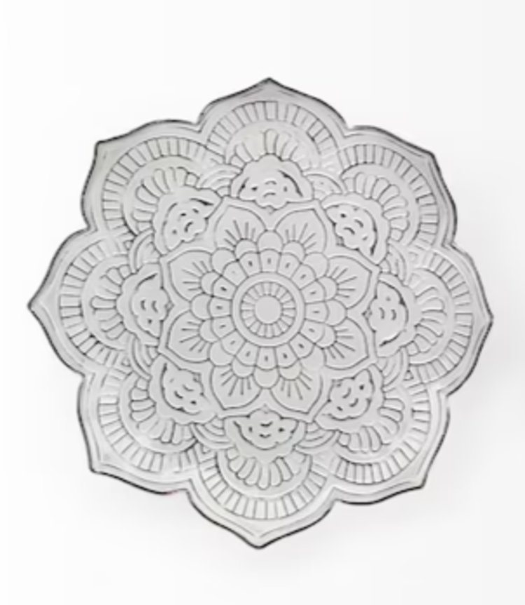 MERCANA GRANDE FLEUR MURALE MIRANDA EN METAL BLANCHE (UNITÉ)