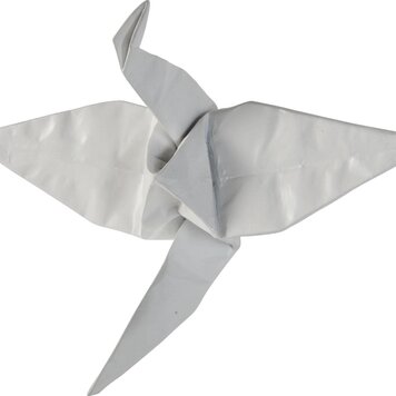 RENWIL PETIT ORIGAMI CIGNE MURAL BLANC 7X6X3