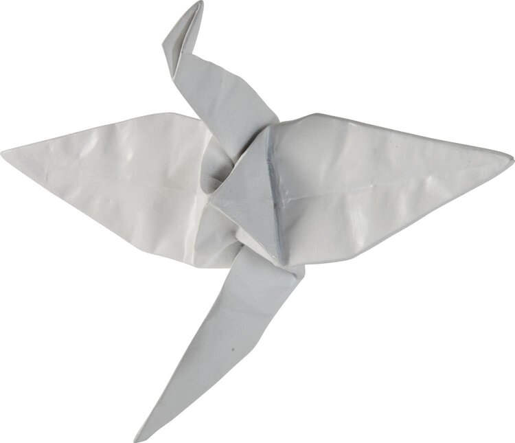 RENWIL Petit cigne mural origami 7 x 6 x 3po blanc